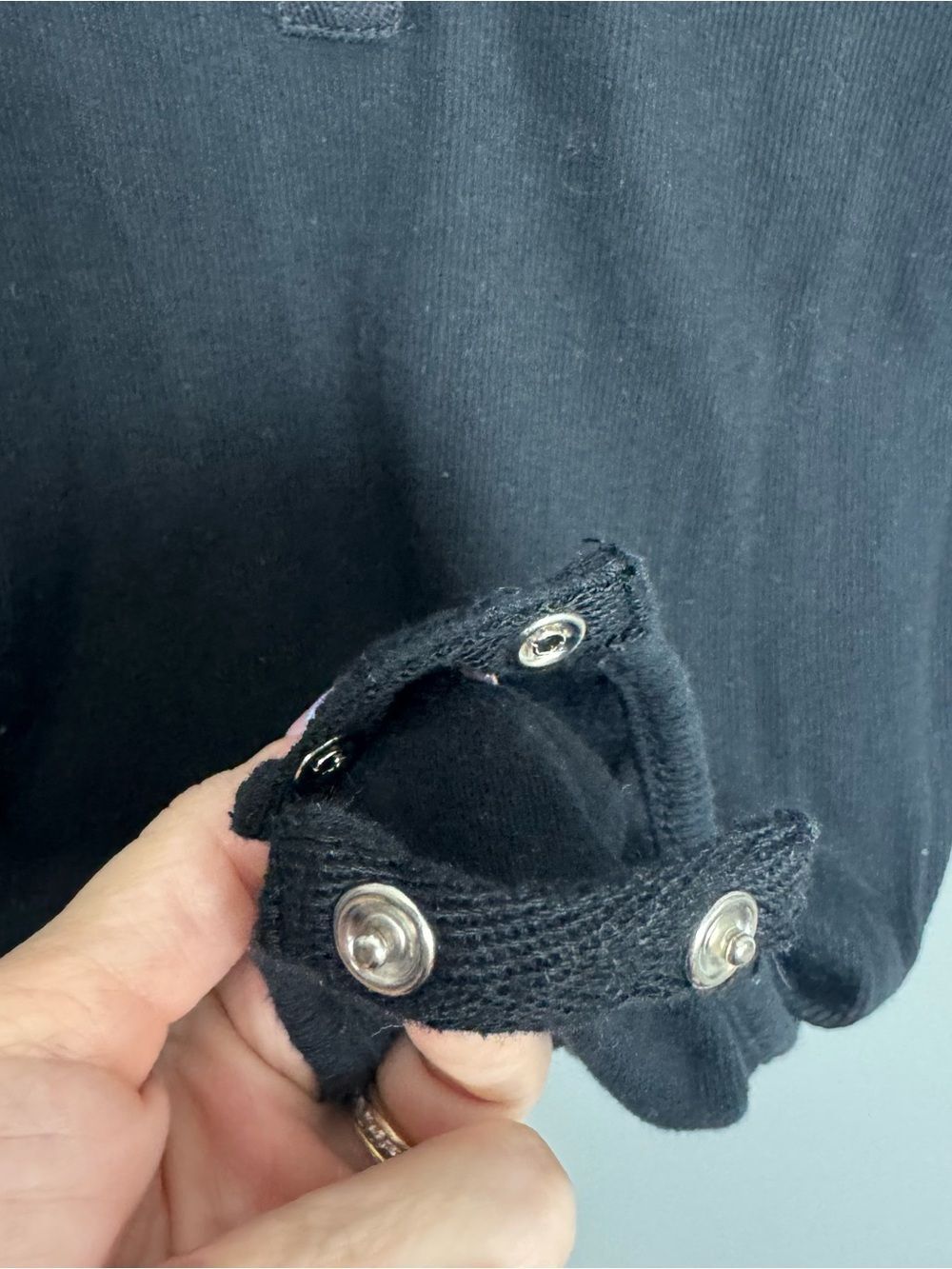 FREE PEOPLE | INTIMATELY Black Ribbed Henley Bodysuit Women’s Size Large - Picture 6 of 9